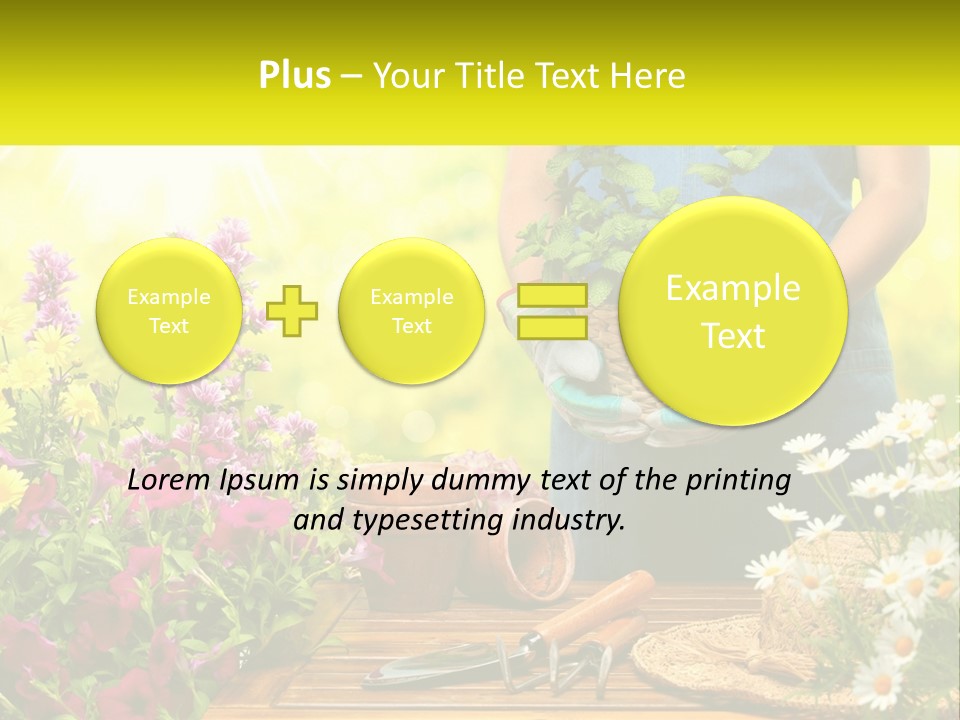 A Person Holding A Potted Plant In Their Hands PowerPoint Template