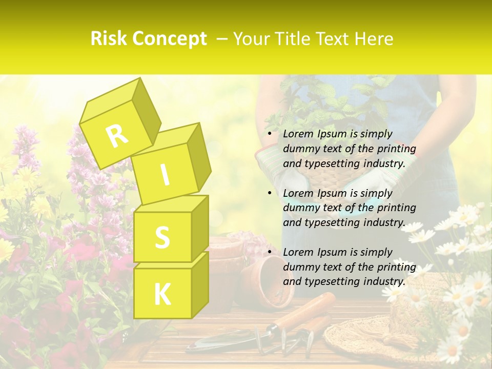 A Person Holding A Potted Plant In Their Hands PowerPoint Template