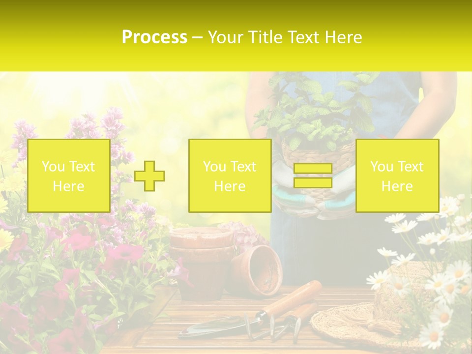 A Person Holding A Potted Plant In Their Hands PowerPoint Template