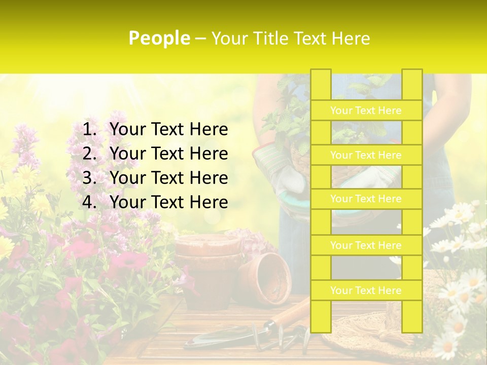 A Person Holding A Potted Plant In Their Hands PowerPoint Template