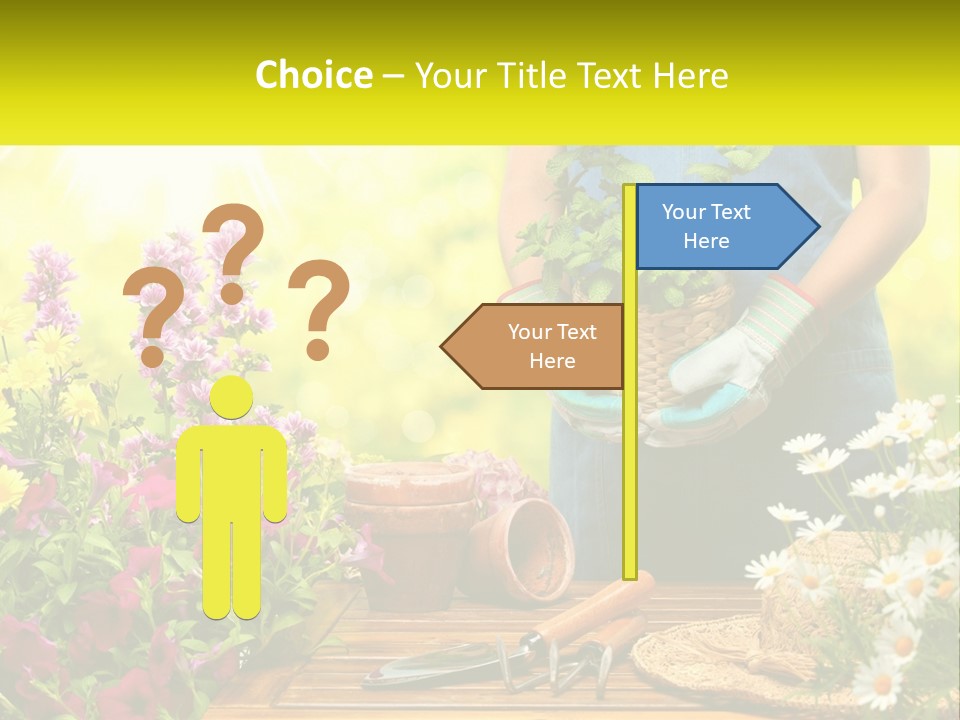 A Person Holding A Potted Plant In Their Hands PowerPoint Template