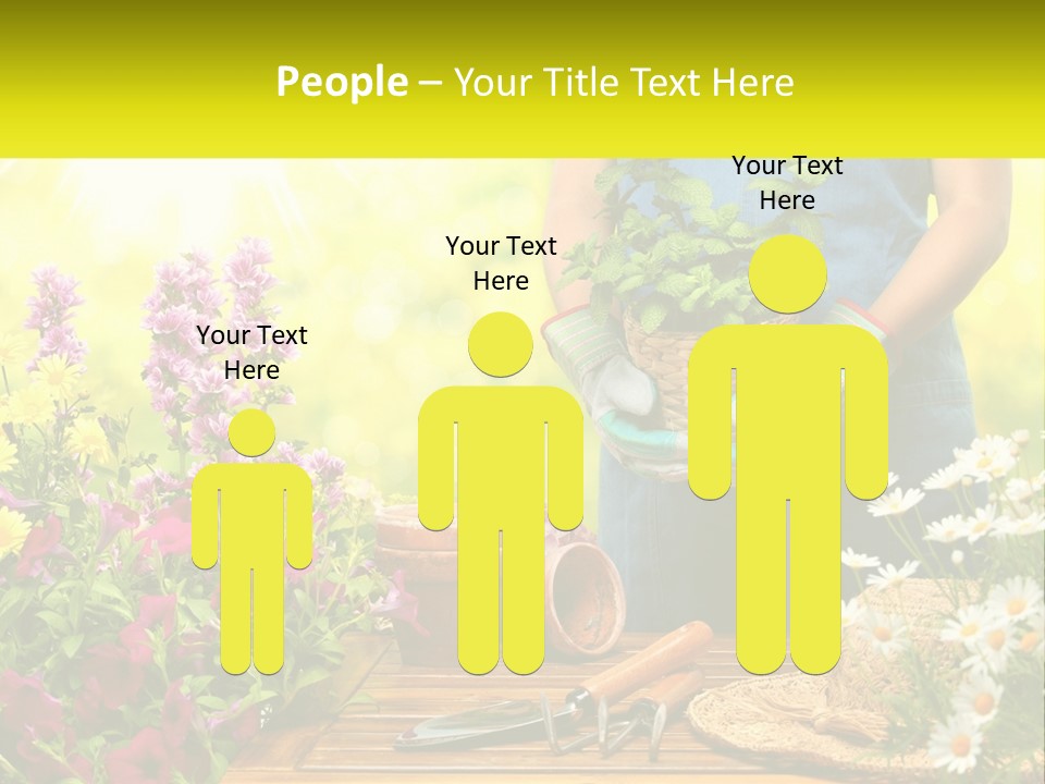 A Person Holding A Potted Plant In Their Hands PowerPoint Template