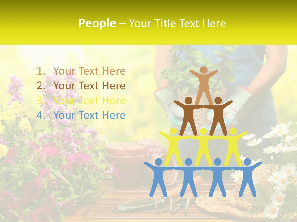 A Person Holding A Potted Plant In Their Hands PowerPoint Template