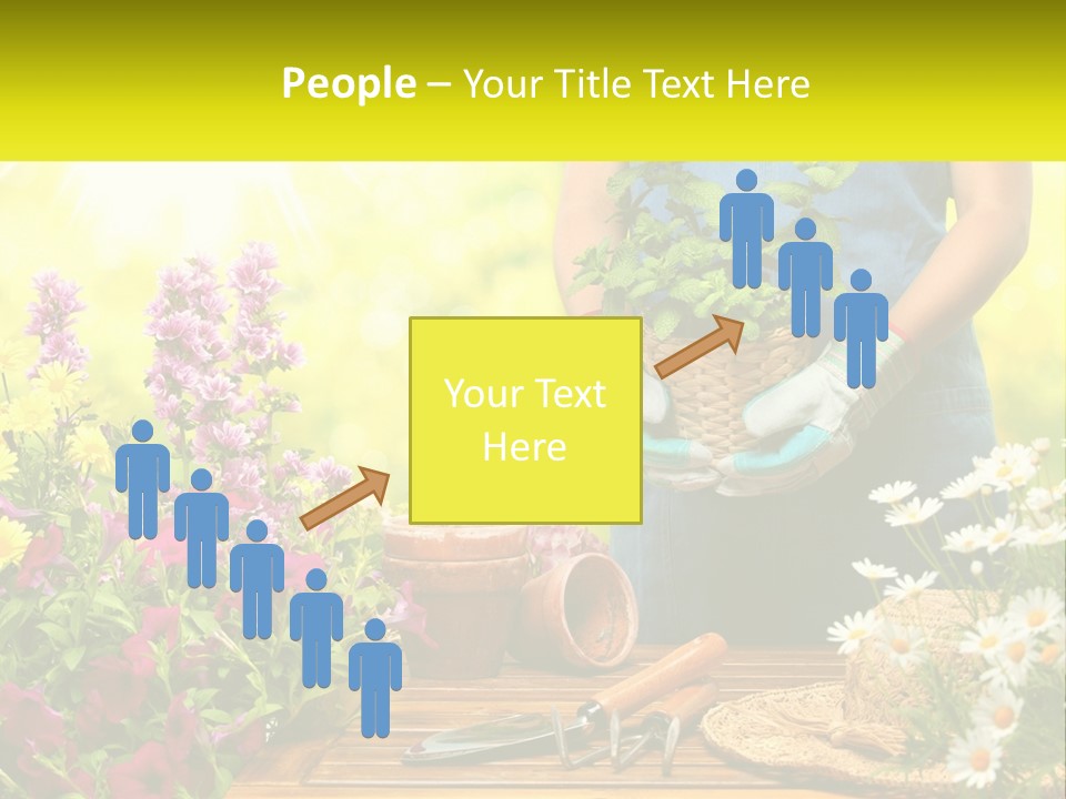 A Person Holding A Potted Plant In Their Hands PowerPoint Template