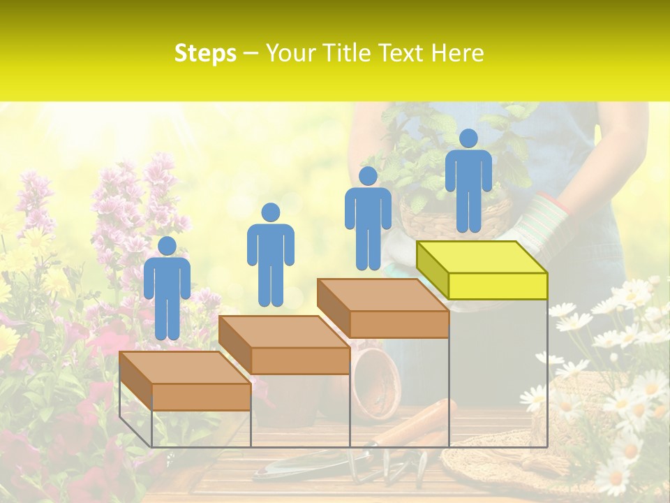 A Person Holding A Potted Plant In Their Hands PowerPoint Template