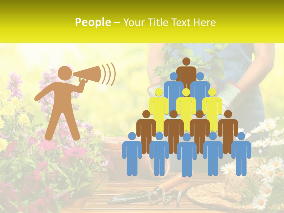 A Person Holding A Potted Plant In Their Hands PowerPoint Template