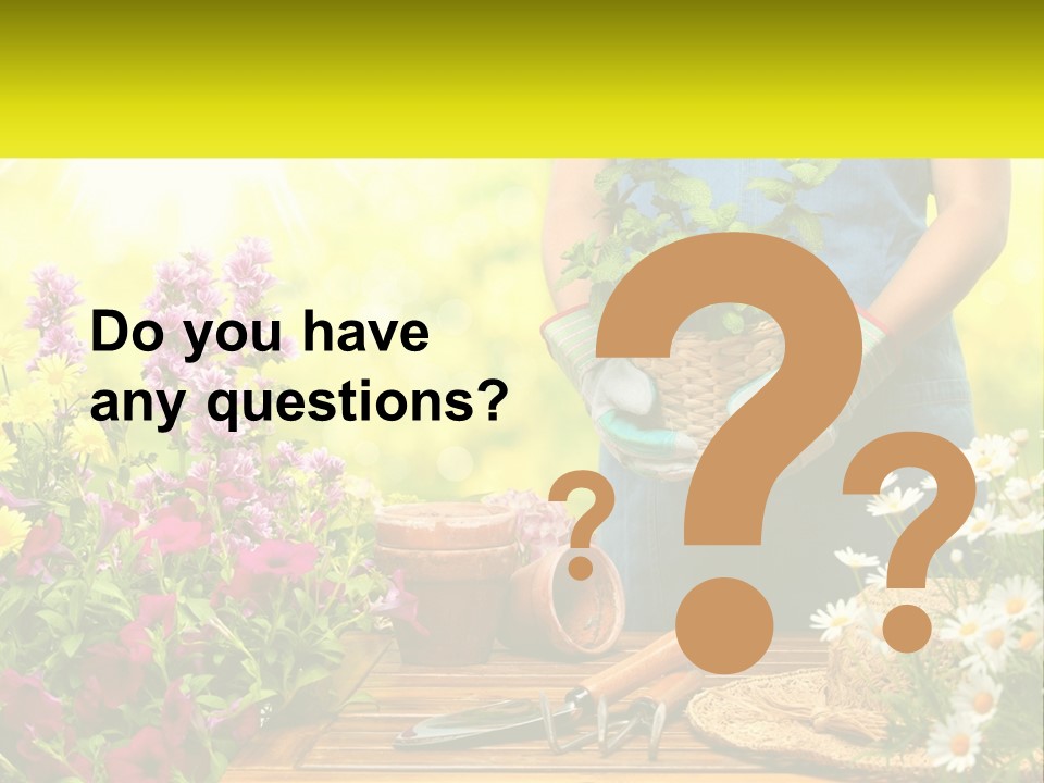 A Person Holding A Potted Plant In Their Hands PowerPoint Template