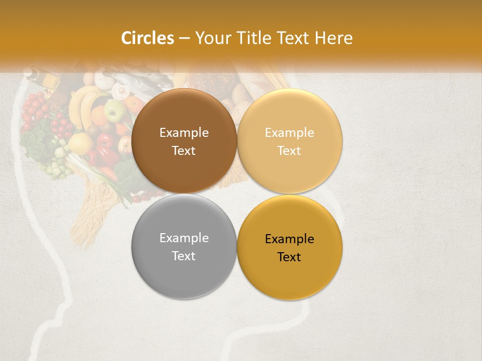 A Person's Head With Food Inside Of It PowerPoint Template