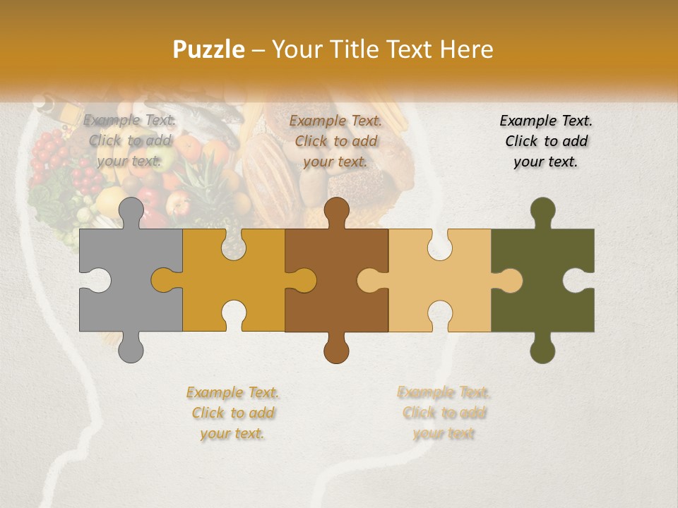 A Person's Head With Food Inside Of It PowerPoint Template