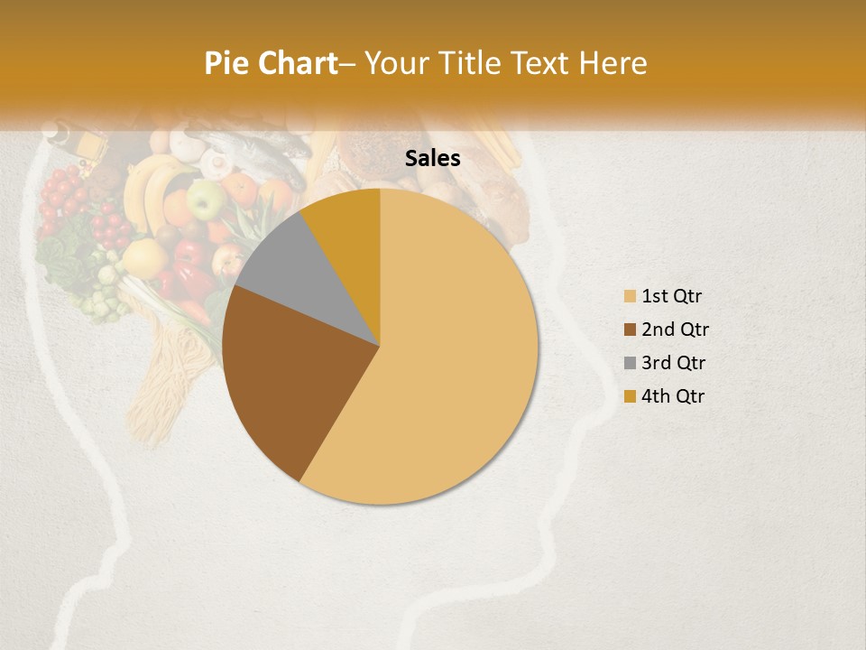 A Person's Head With Food Inside Of It PowerPoint Template