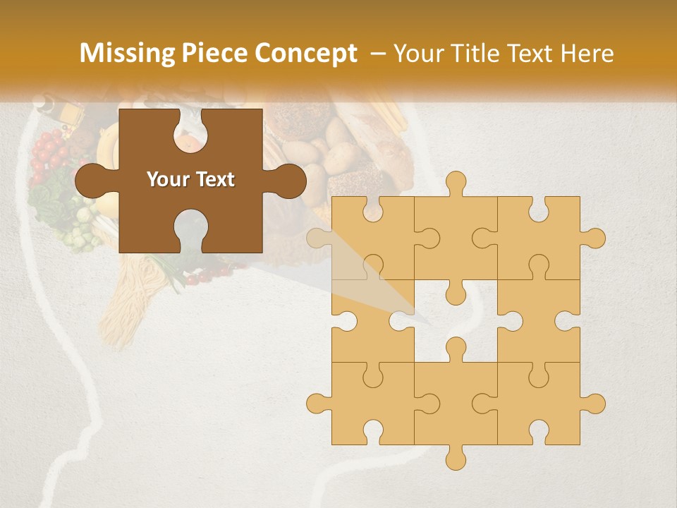 A Person's Head With Food Inside Of It PowerPoint Template