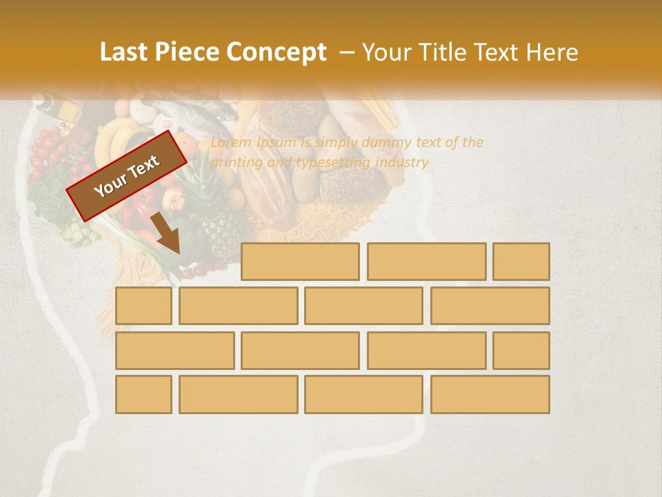 A Person's Head With Food Inside Of It PowerPoint Template