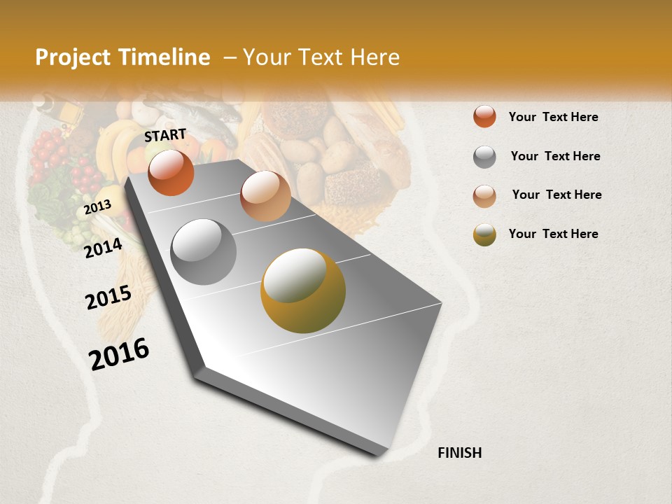 A Person's Head With Food Inside Of It PowerPoint Template