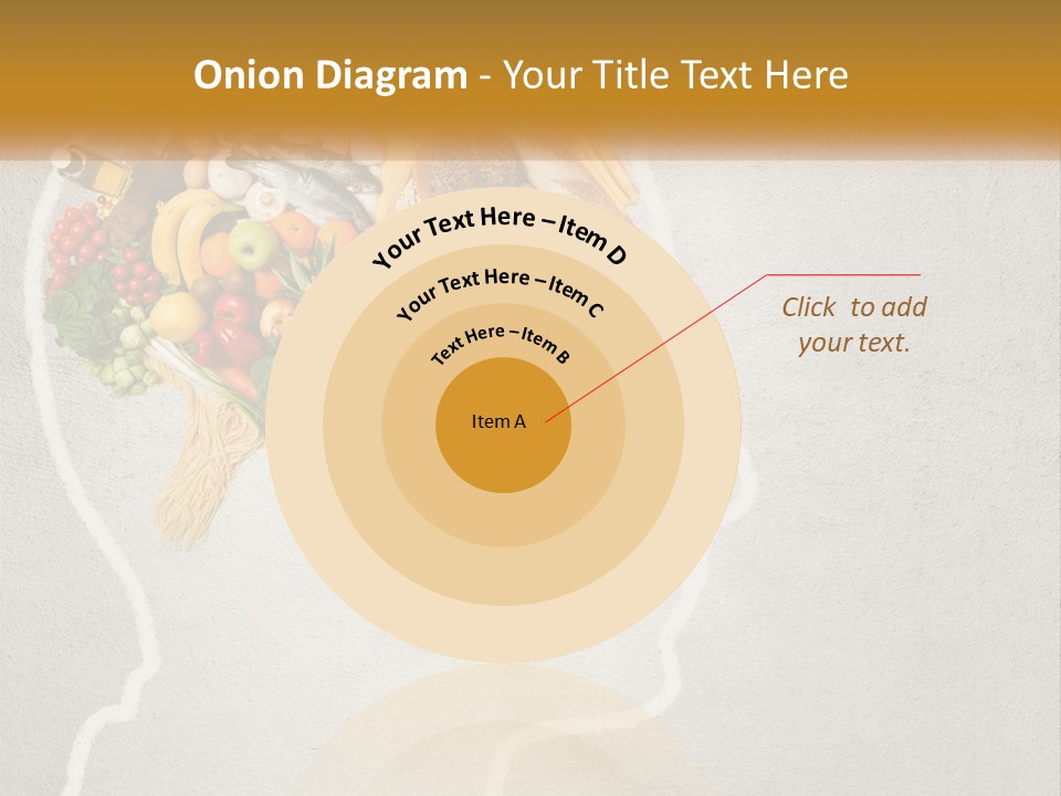 A Person's Head With Food Inside Of It PowerPoint Template
