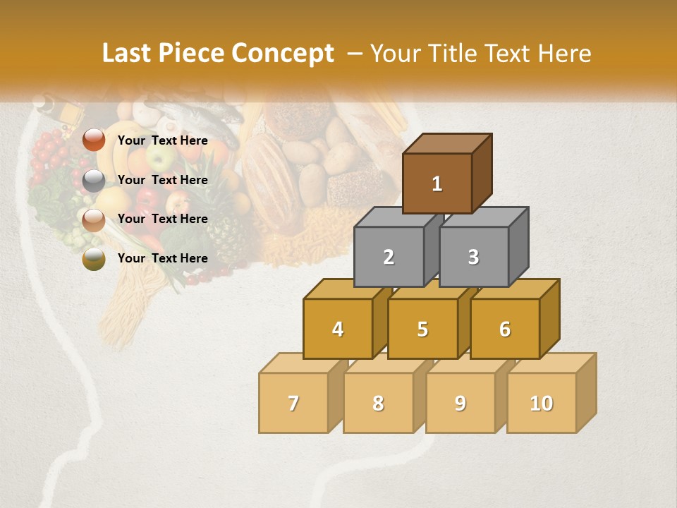 A Person's Head With Food Inside Of It PowerPoint Template