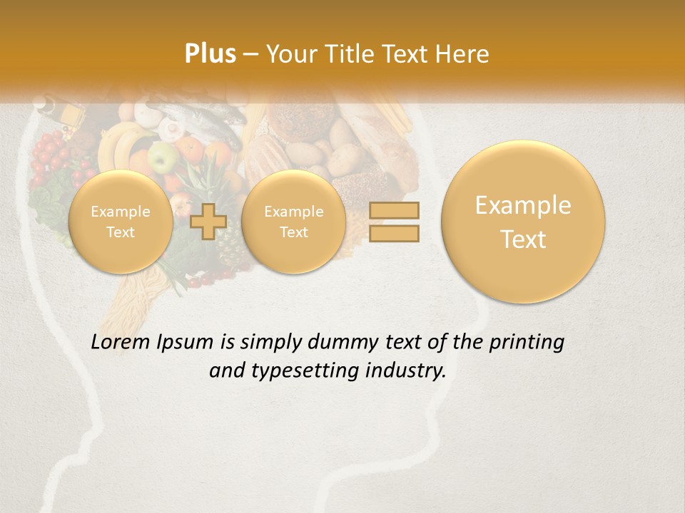 A Person's Head With Food Inside Of It PowerPoint Template