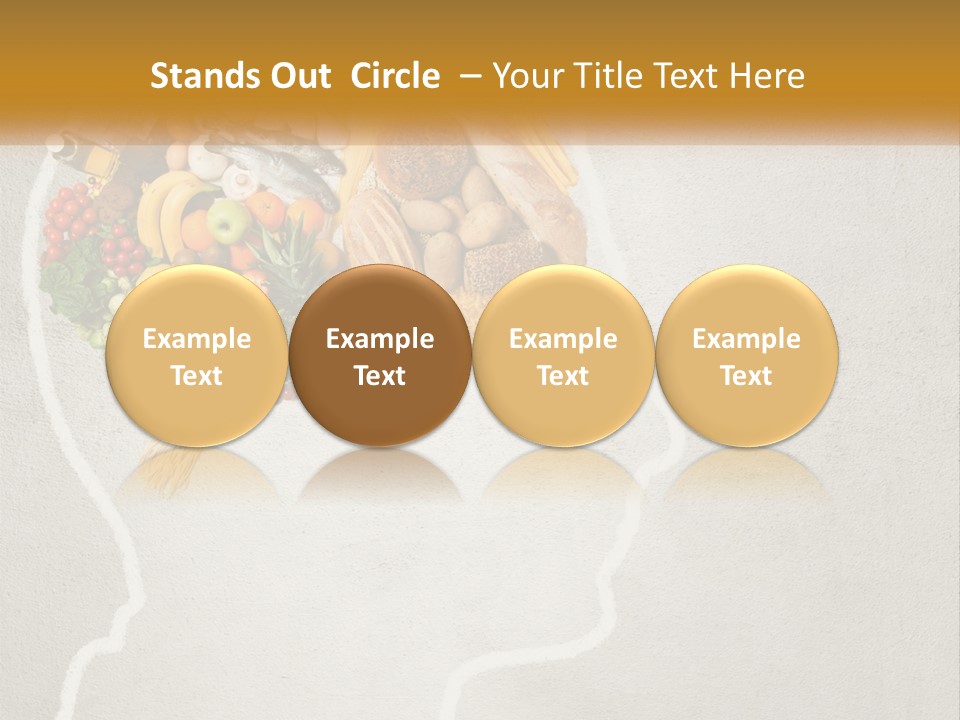 A Person's Head With Food Inside Of It PowerPoint Template