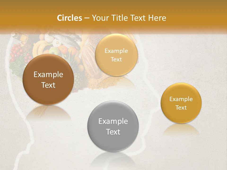 A Person's Head With Food Inside Of It PowerPoint Template