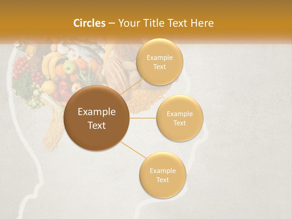 A Person's Head With Food Inside Of It PowerPoint Template