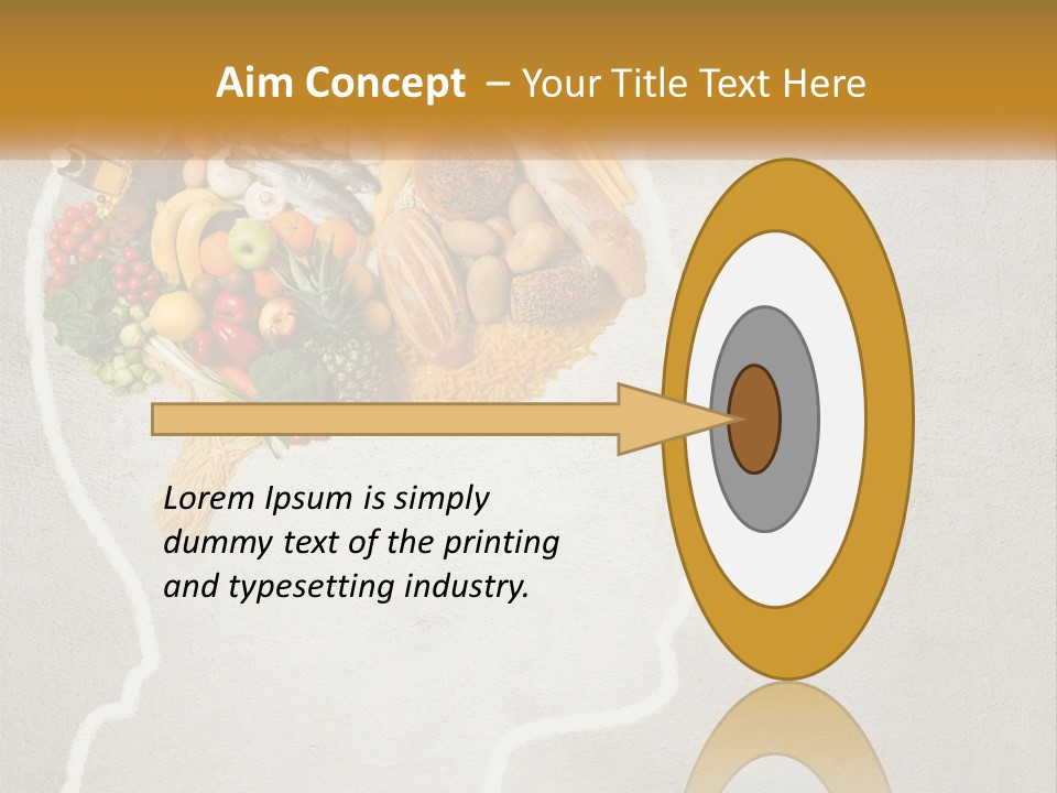 A Person's Head With Food Inside Of It PowerPoint Template