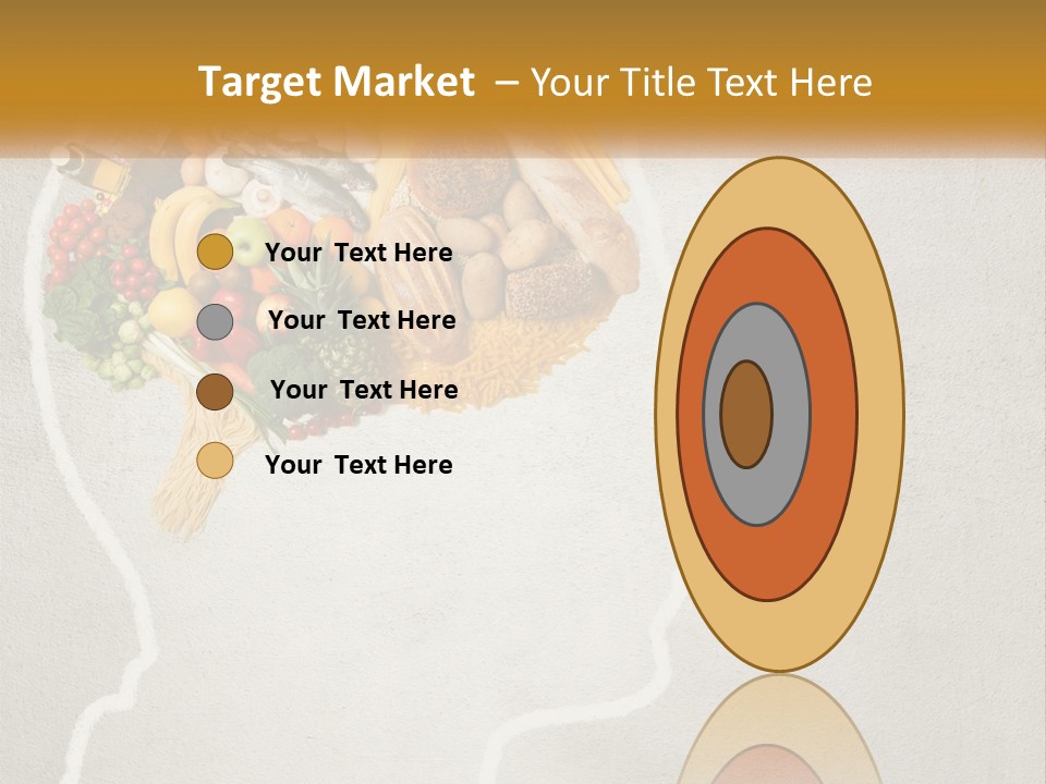 A Person's Head With Food Inside Of It PowerPoint Template
