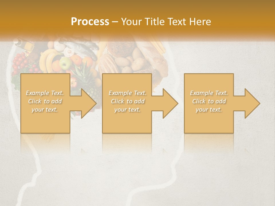A Person's Head With Food Inside Of It PowerPoint Template