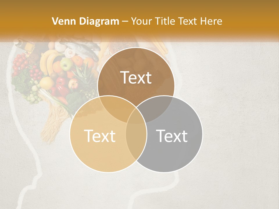 A Person's Head With Food Inside Of It PowerPoint Template