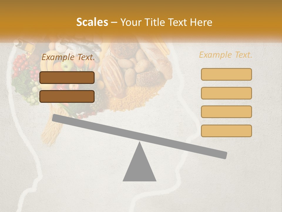 A Person's Head With Food Inside Of It PowerPoint Template