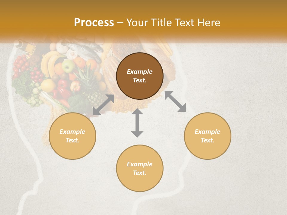 A Person's Head With Food Inside Of It PowerPoint Template