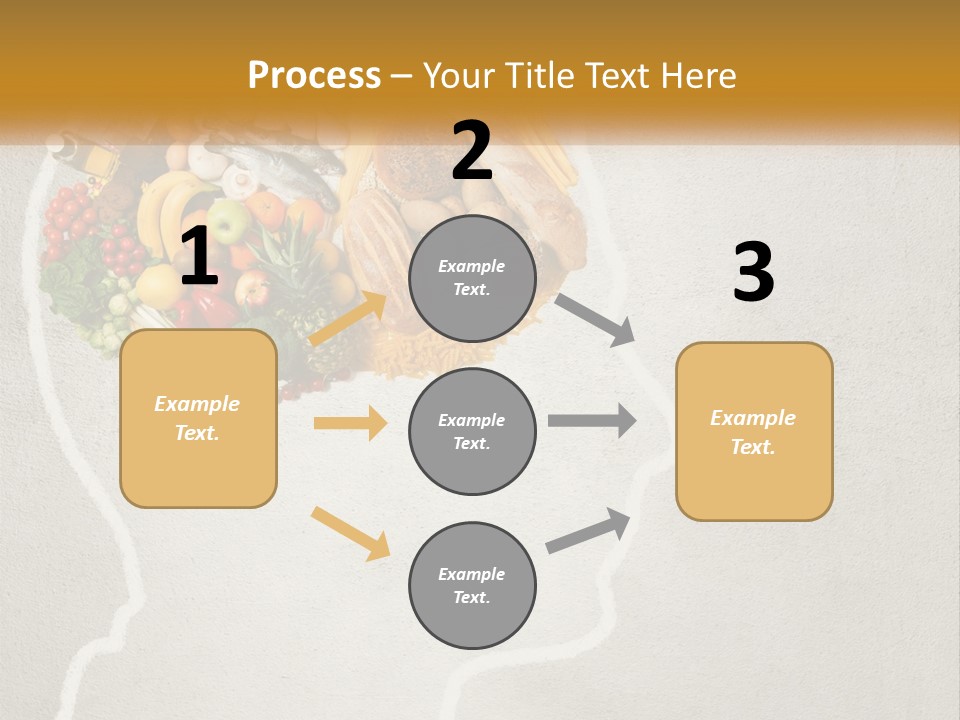 A Person's Head With Food Inside Of It PowerPoint Template