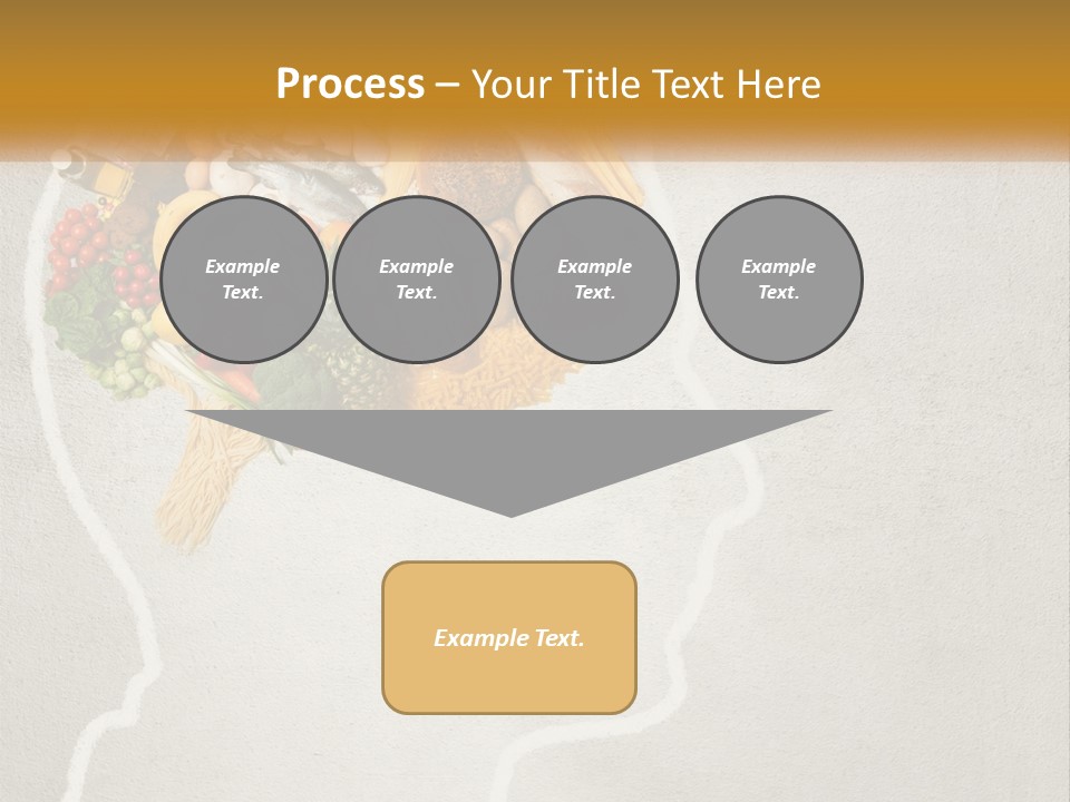 A Person's Head With Food Inside Of It PowerPoint Template