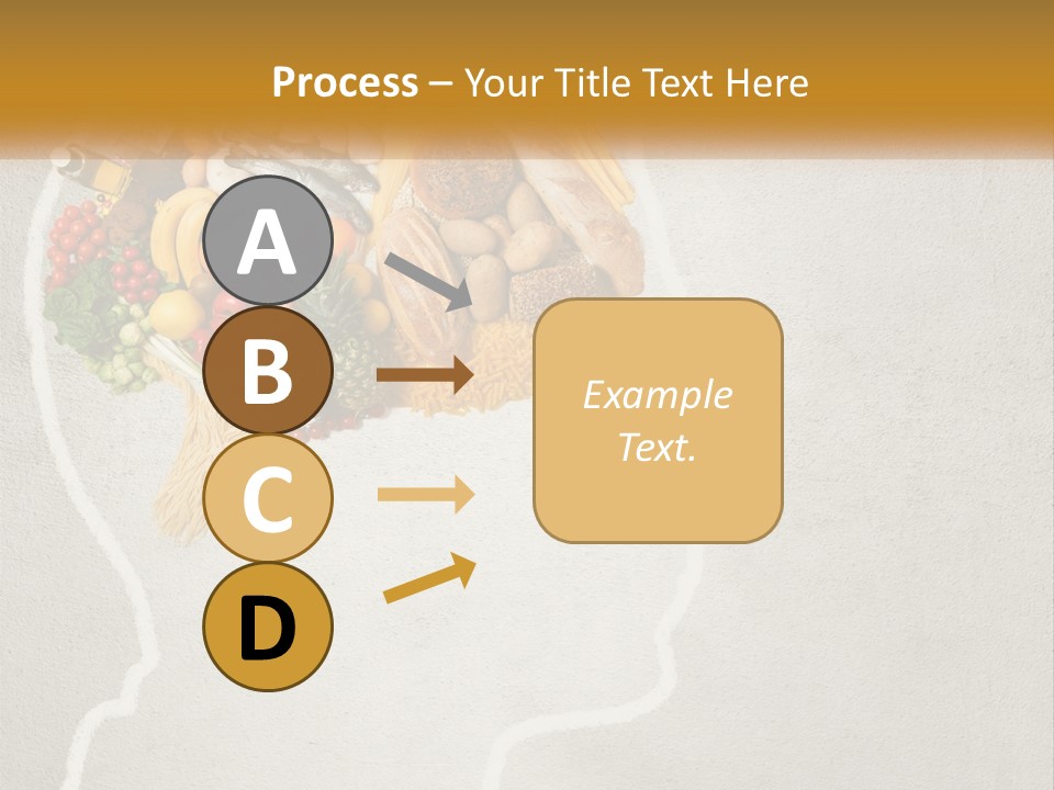A Person's Head With Food Inside Of It PowerPoint Template