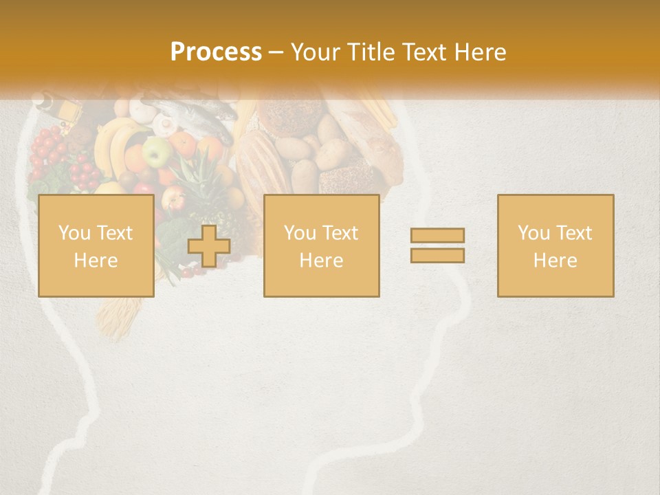 A Person's Head With Food Inside Of It PowerPoint Template