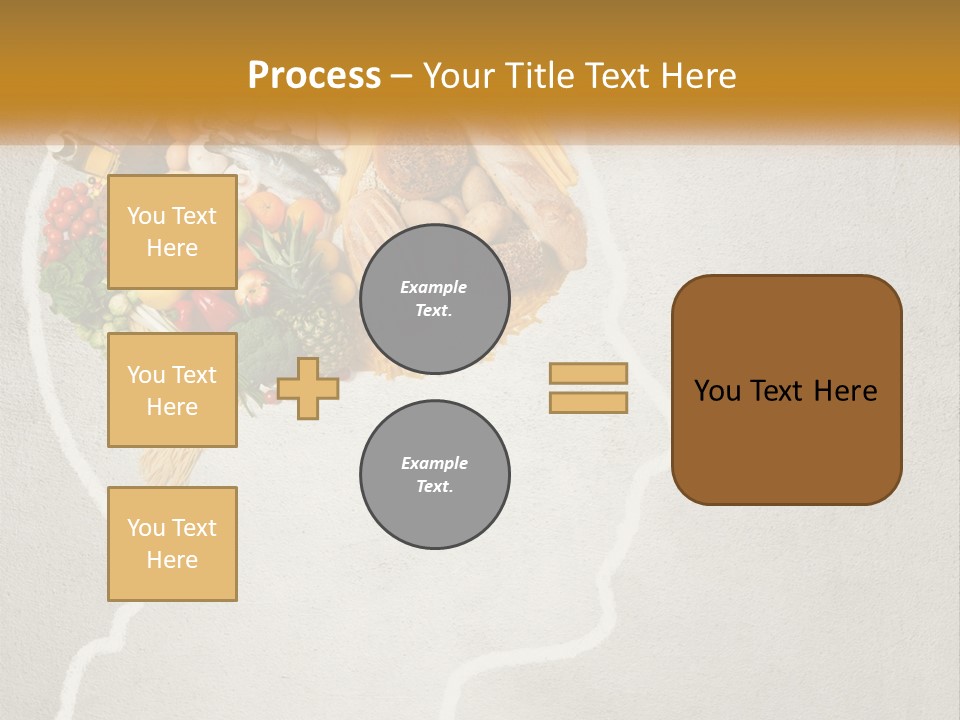 A Person's Head With Food Inside Of It PowerPoint Template