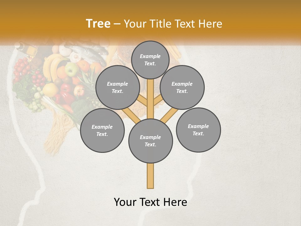 A Person's Head With Food Inside Of It PowerPoint Template