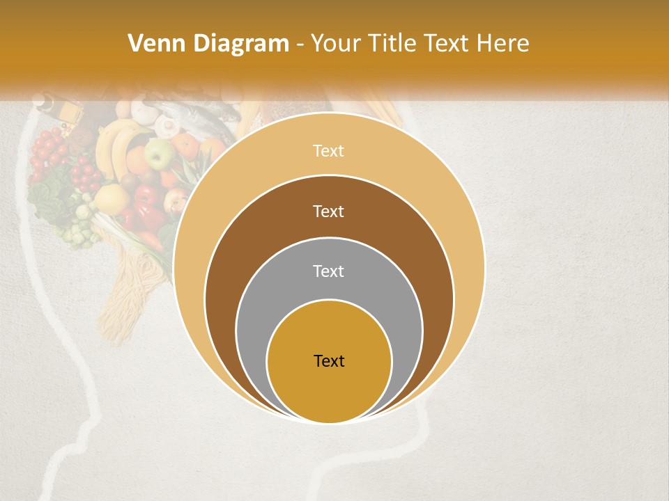A Person's Head With Food Inside Of It PowerPoint Template