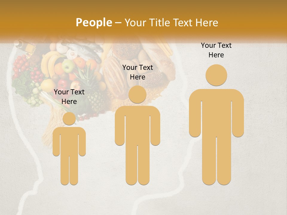 A Person's Head With Food Inside Of It PowerPoint Template