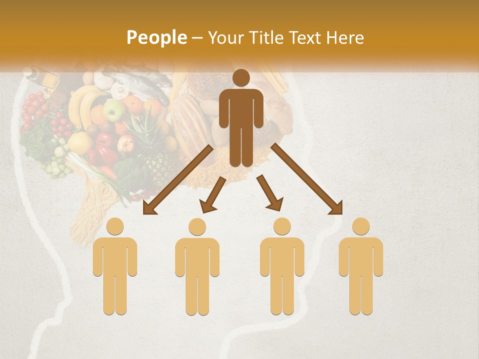 A Person's Head With Food Inside Of It PowerPoint Template