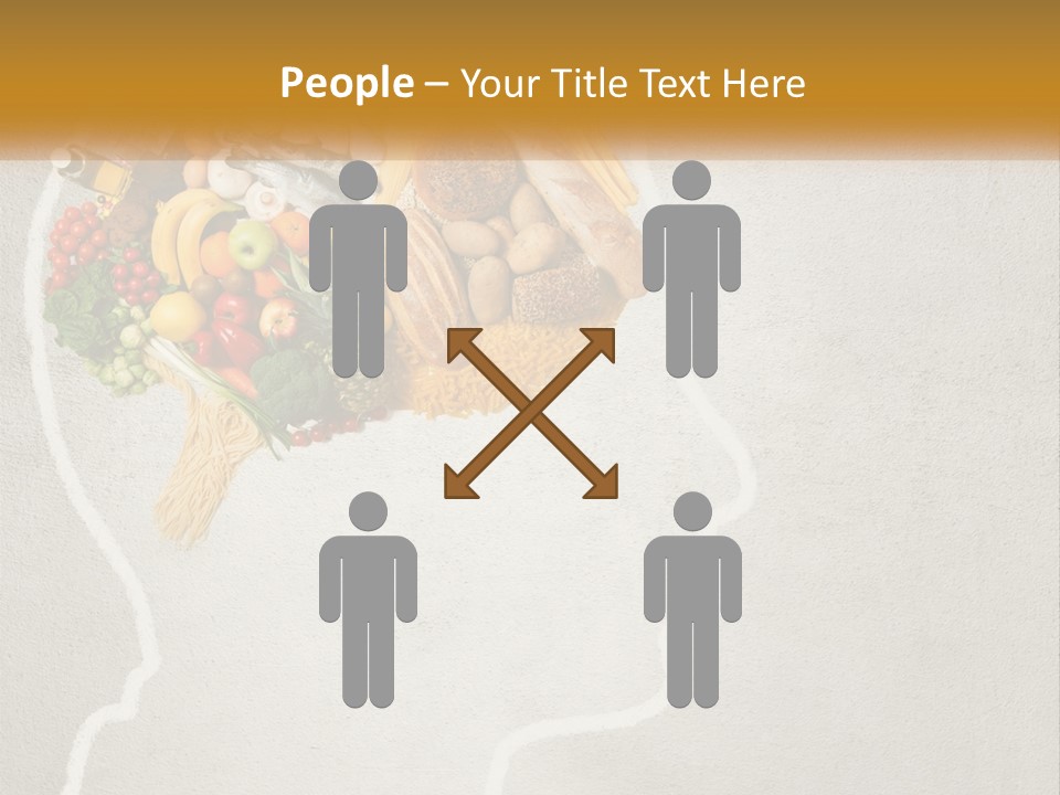 A Person's Head With Food Inside Of It PowerPoint Template