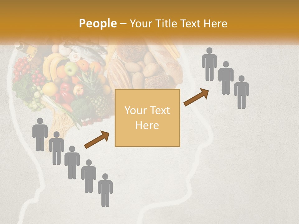 A Person's Head With Food Inside Of It PowerPoint Template