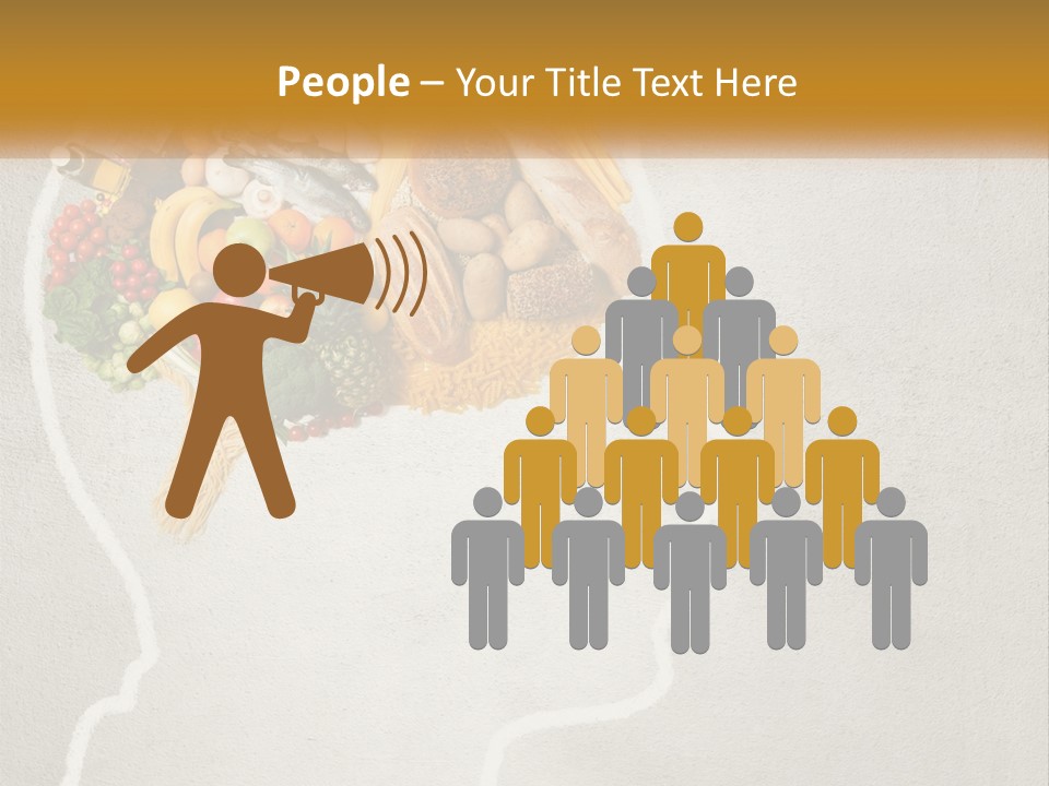 A Person's Head With Food Inside Of It PowerPoint Template