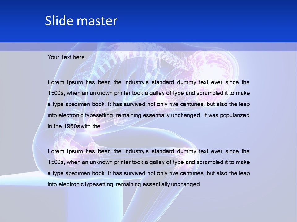 A 3D Image Of A Person With A Painful Knee PowerPoint Template