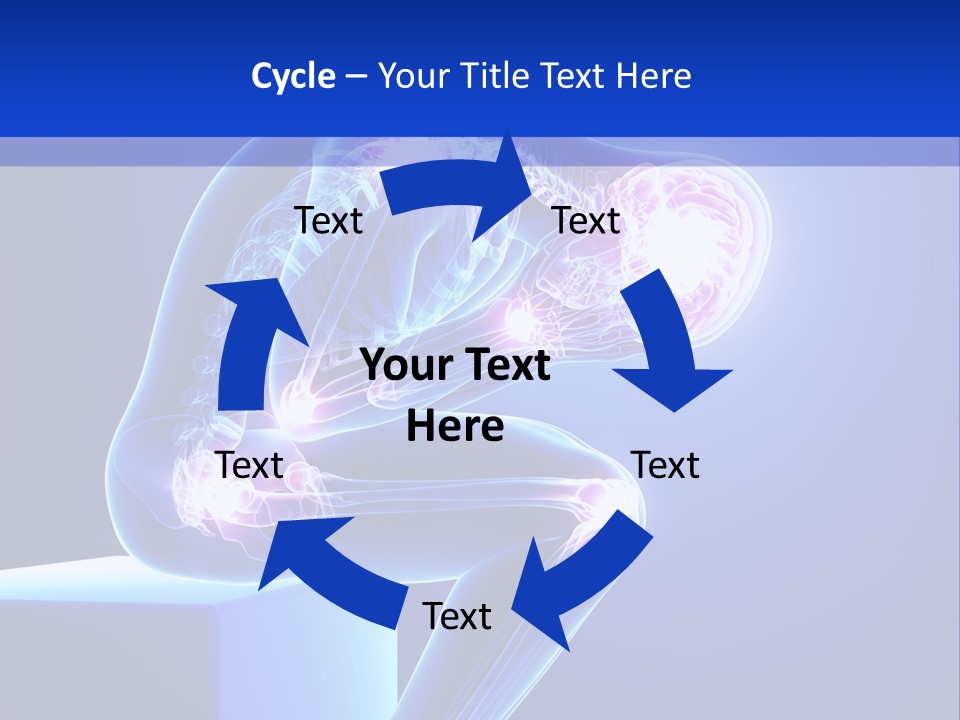A 3D Image Of A Person With A Painful Knee PowerPoint Template
