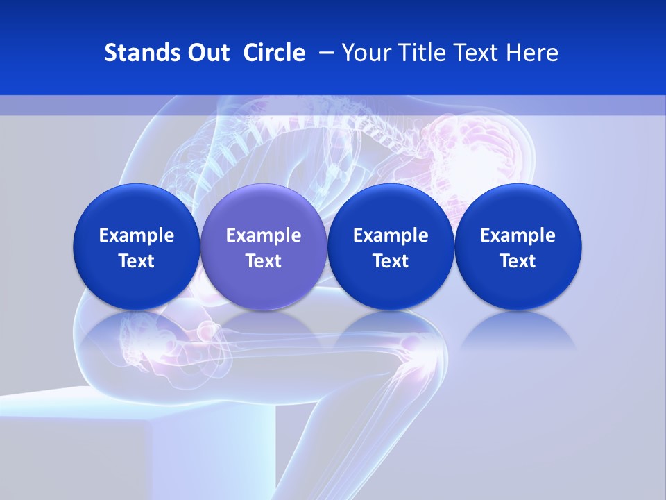 A 3D Image Of A Person With A Painful Knee PowerPoint Template