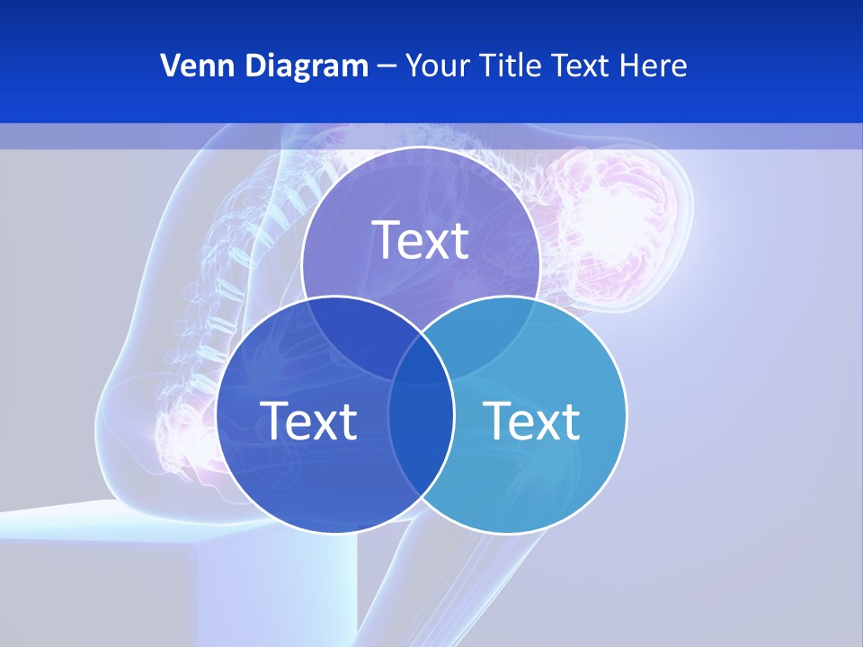 A 3D Image Of A Person With A Painful Knee PowerPoint Template