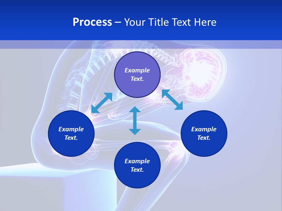 A 3D Image Of A Person With A Painful Knee PowerPoint Template