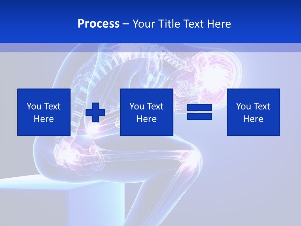A 3D Image Of A Person With A Painful Knee PowerPoint Template