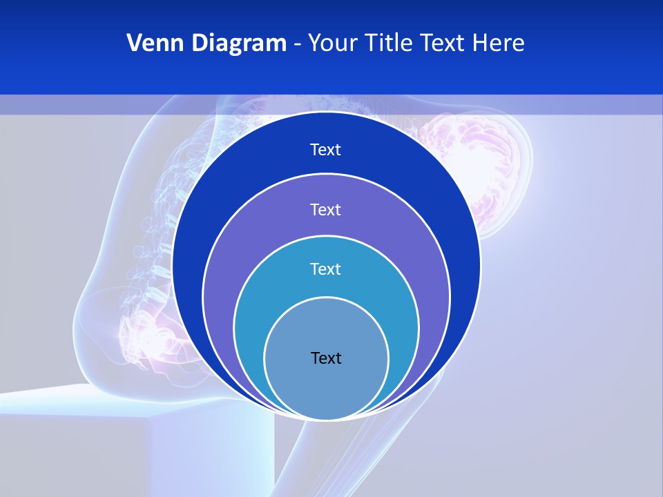A 3D Image Of A Person With A Painful Knee PowerPoint Template