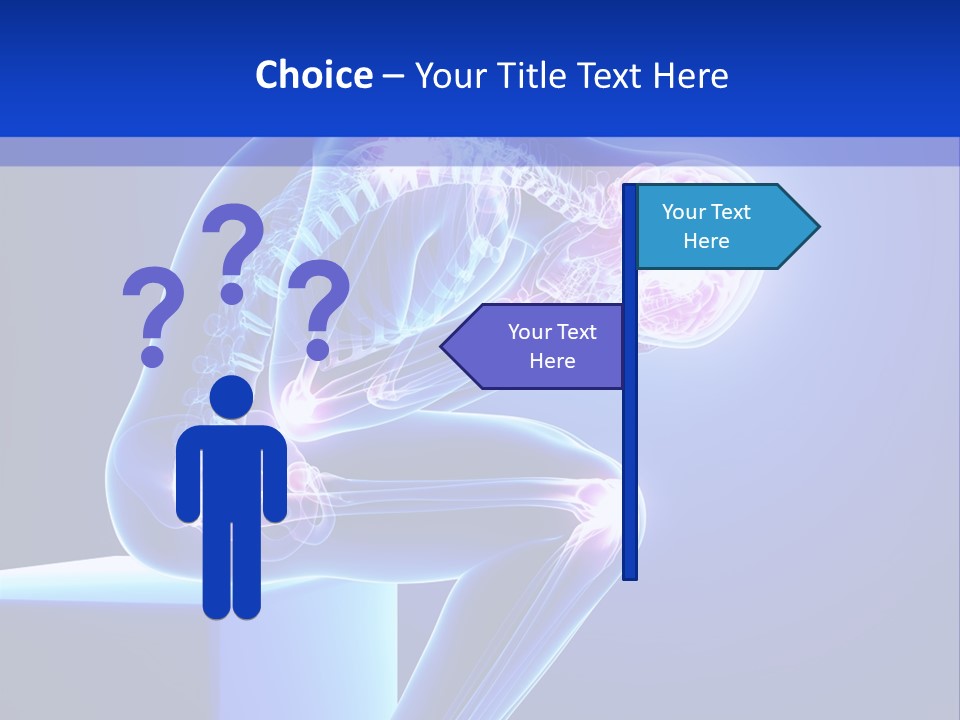 A 3D Image Of A Person With A Painful Knee PowerPoint Template