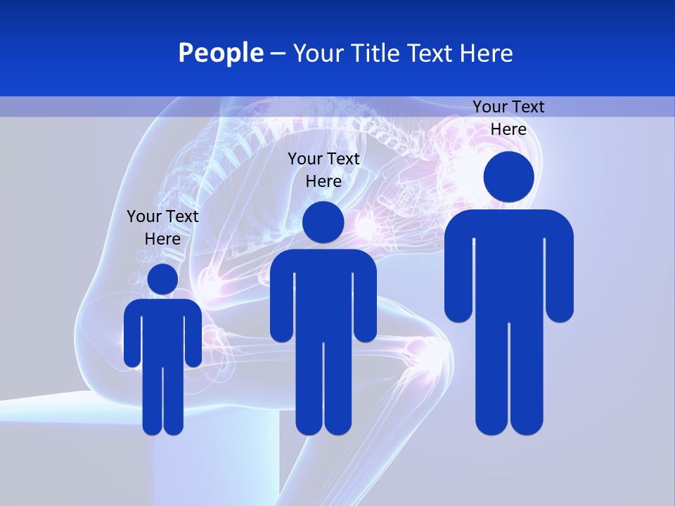 A 3D Image Of A Person With A Painful Knee PowerPoint Template
